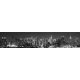 Midtown Manhattan skyline, 176x35, Vinilo Adhesivo, Laminado Brillo (protección arañazos y rayos UVI), Original, Blanco y negro