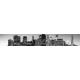 Panorama of New York City Manhattan skyline, 260x39, Vinilo Adhesivo, Laminado Brillo (protección arañazos y rayos UVI), Original, Blanco y negro