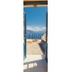 Opened door into summer concept. Oia village on Santorini island, famous and popular Greek resort in Aegean sea. Europe., 72x210, Vinilo Adhesivo, Laminado Brillo (protección arañazos y rayos UVI), Original, Todo color