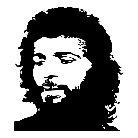 Vinilo Camarón de la Isla, 56x50, Vinilo Autoadhesivo, Mate, Original, Negro-