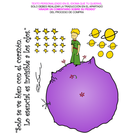 Vinilo a todo color 0070 (El Principito), 120x120, Vinilo Autoadhesivo, Brillo, Original, Original-