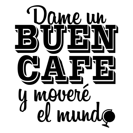 Vinilo dame un buen café, 50x60, Vinilo Autoadhesivo, Mate, Original, Negro-