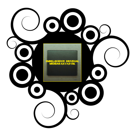 Vinilo enchufe circulos individual, 27x27, Vinilo Autoadhesivo, Mate, Original, Original-