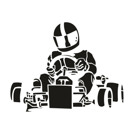 Vinilo karting, 50x40, Vinilo Autoadhesivo, Mate, Original, Rojo-