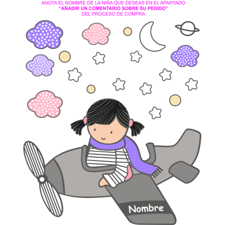 Vinilo aviadora chica, 95x110, Vinilo Autoadhesivo, Mate, Original, Color original-