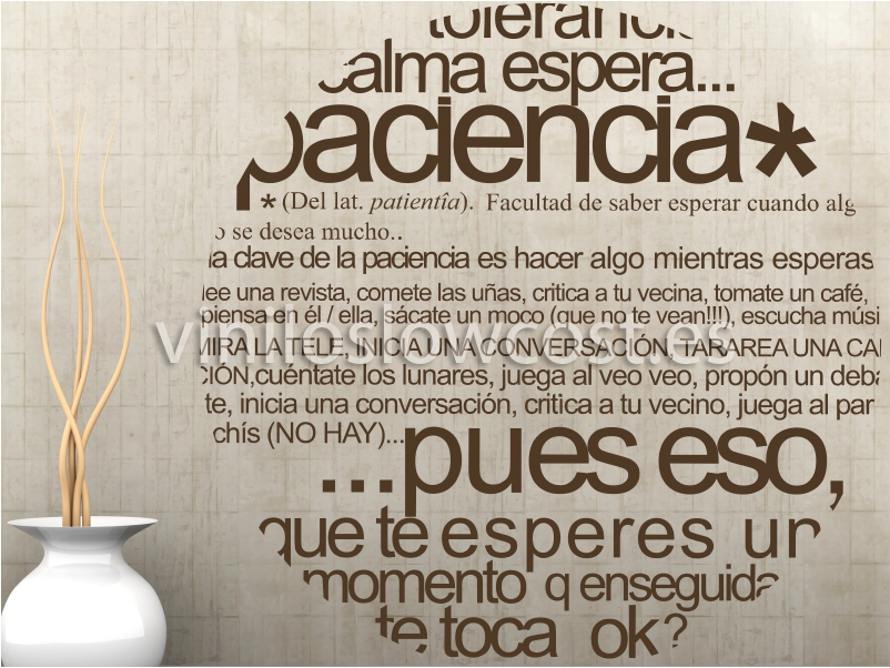 Vinilo paciencia