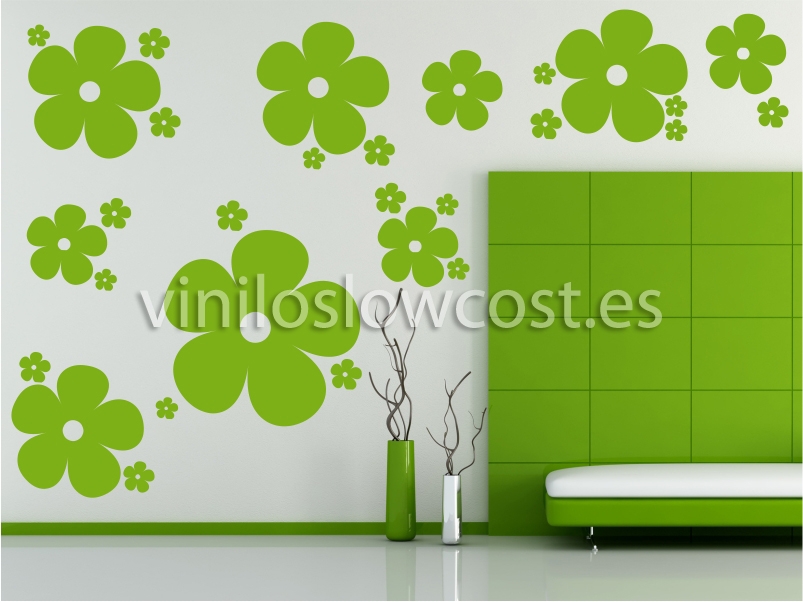 Vinilo flores sueltas
