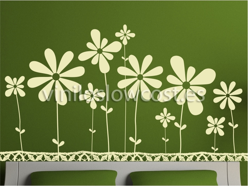 Vinilo campo de margaritas