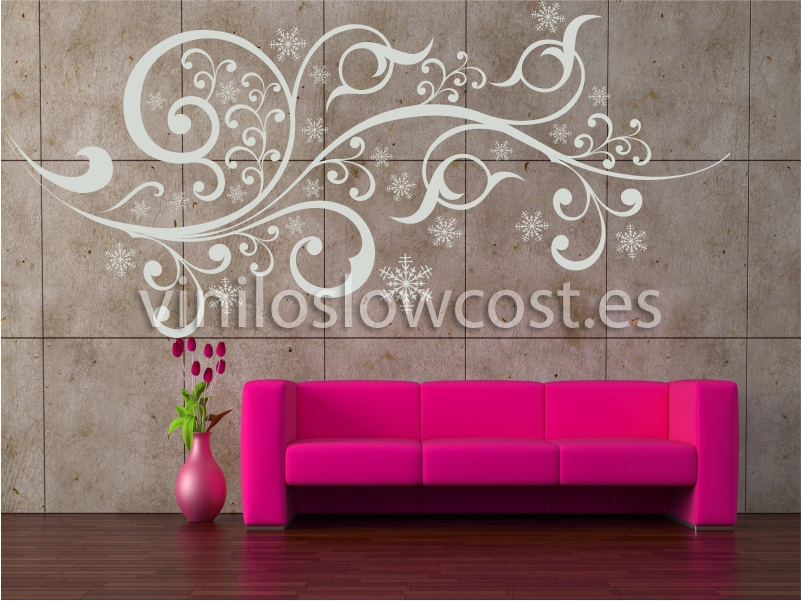 Vinilo decorado floral