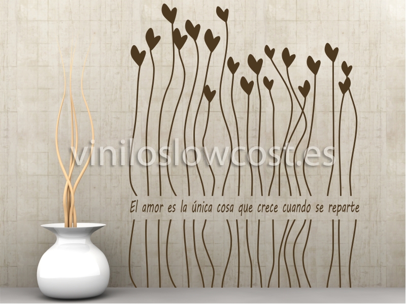 Vinilo flores del amor