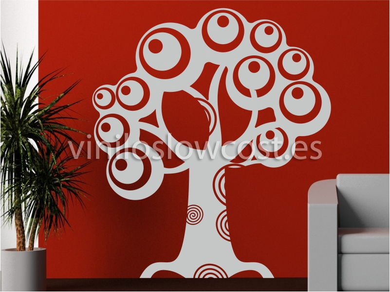 Vinilo árbol circular