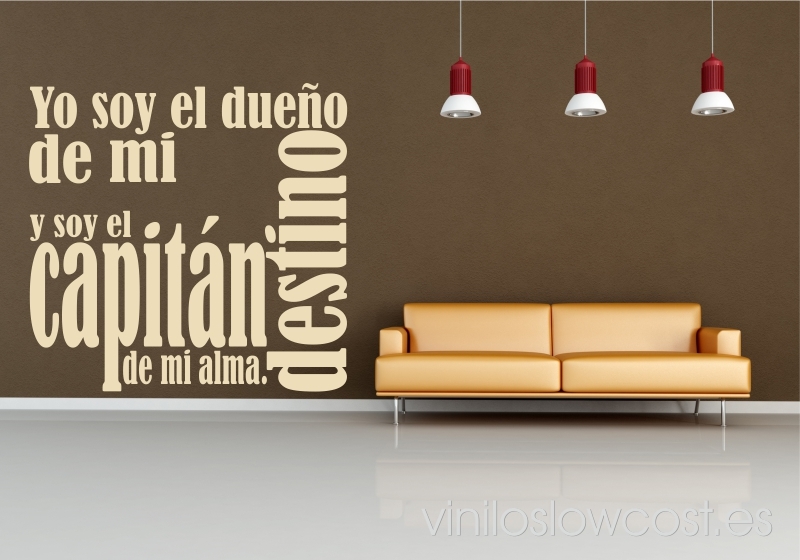 Vinilo texto soy el dueño