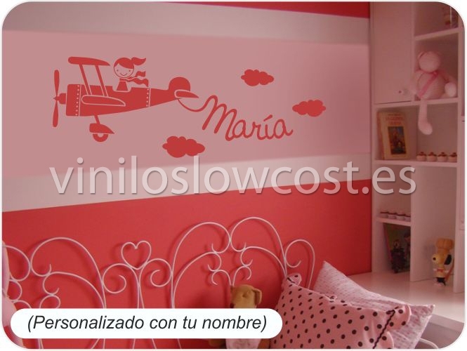 Vinilo avión chica