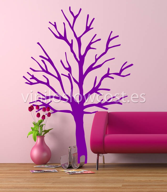 Vinilo floral arbos seco