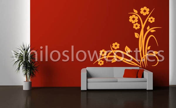 Vinilo floral amarillo 