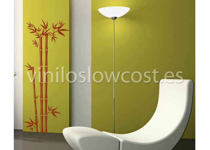 Vinilo floral bambú