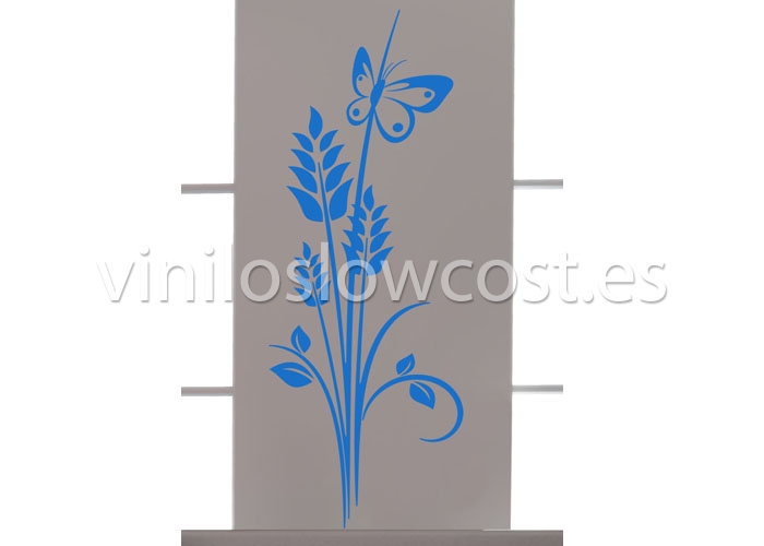 Vinilo floral trigo