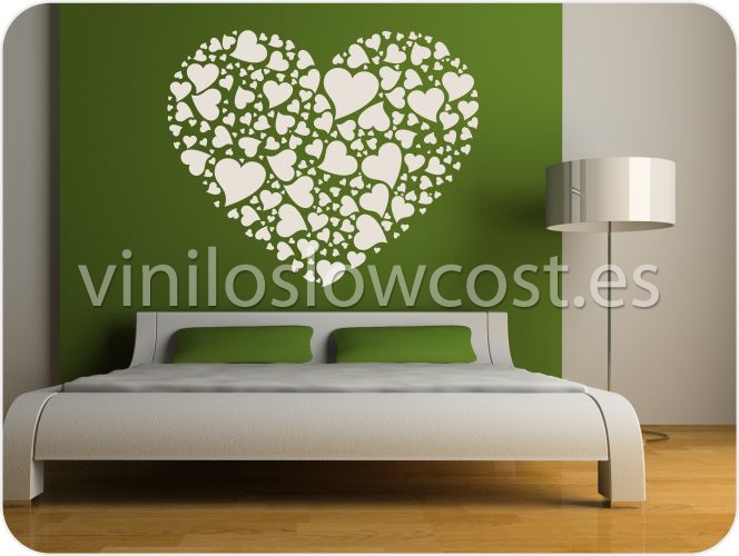 Vinilo corazon de corazones