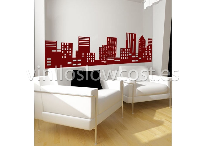 Vinilo skyline ciudad