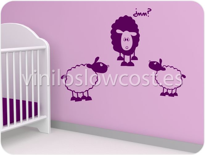 Vinilo infantil ovejas