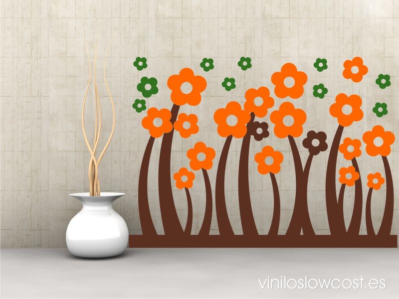 Vinilo campo floral 3 colores