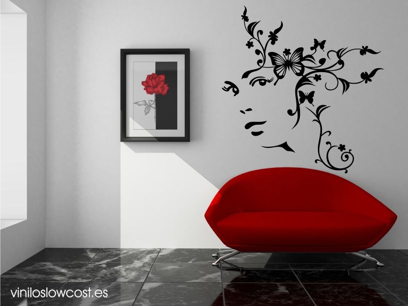Vinilo mariposa en flor IV