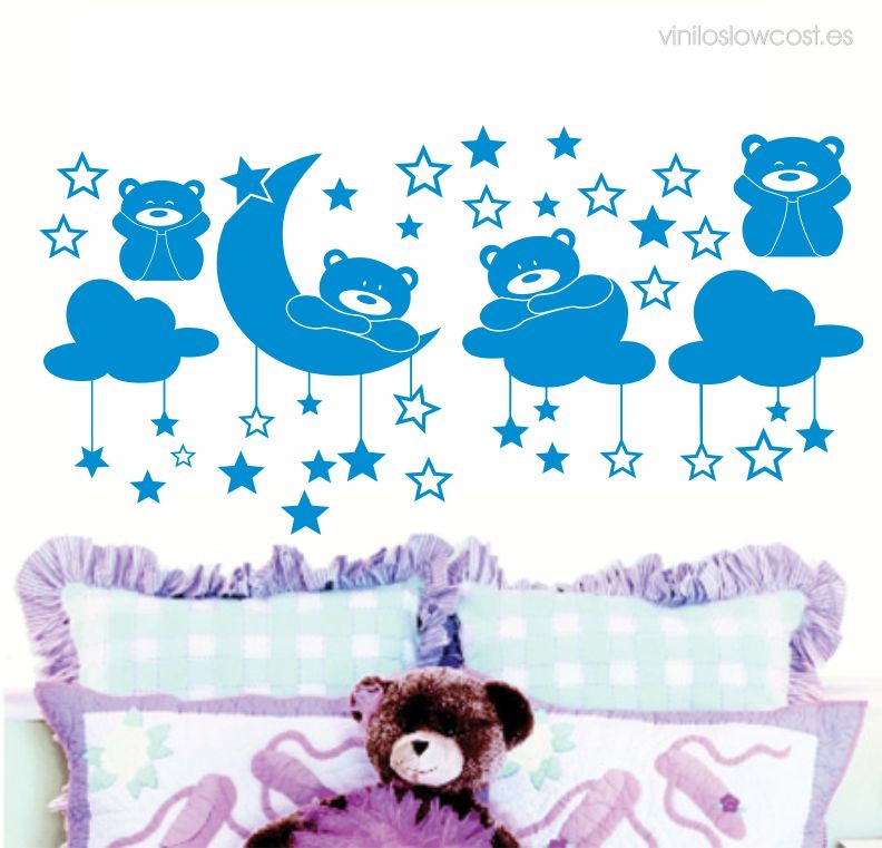 Vinilo ositos en las nubes