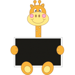 Vinilo infantil jirafa pizarra