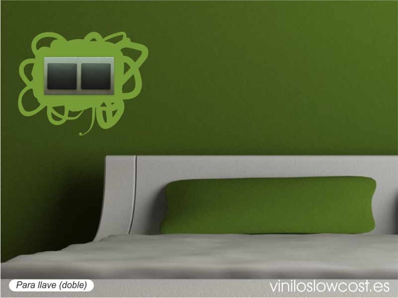 Vinilo enchufe lineas doble