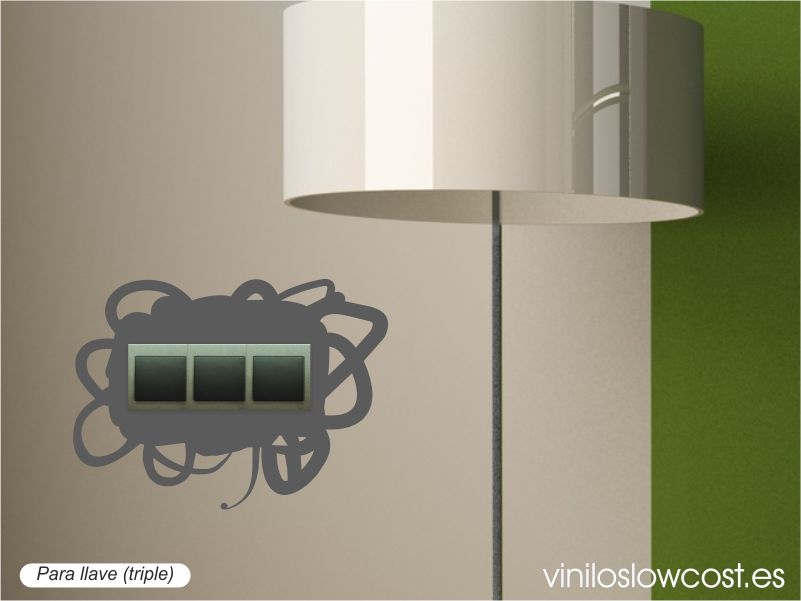 Vinilo enchufe lineas triple
