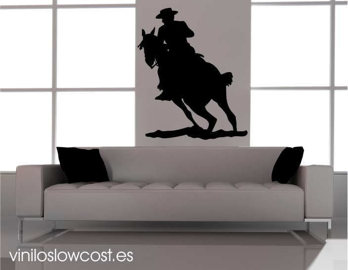 Vinilo caballo y jinete
