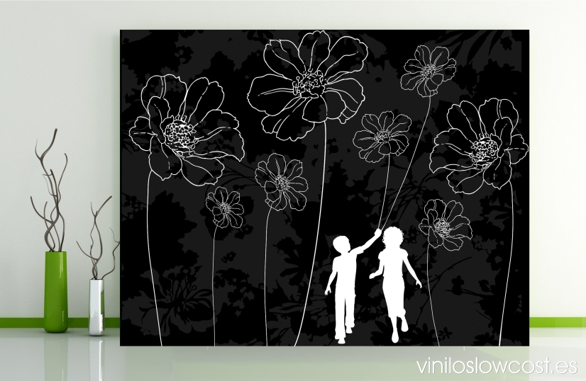 Vinilo especial Caminando entre Flores