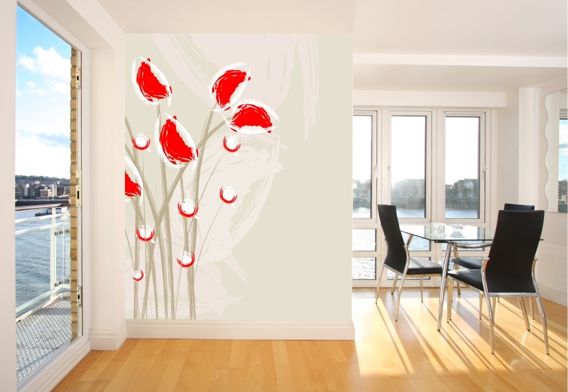 Vinilo especial Flores Artísticas