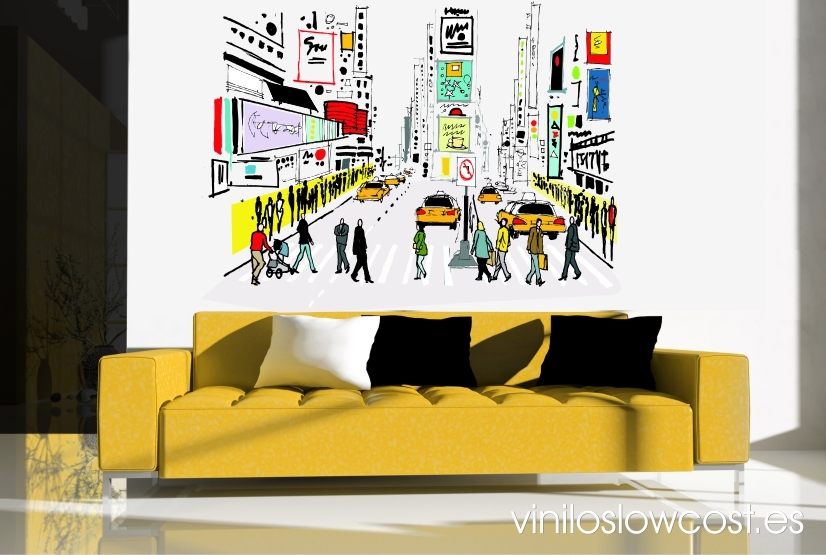Vinilo especial Times Square New York