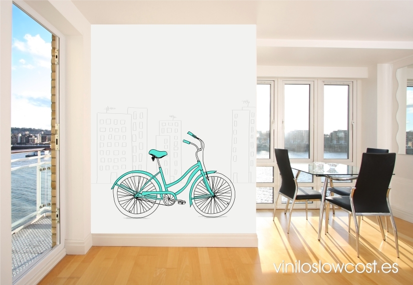 Vinilo especial Por la ciudad en bici